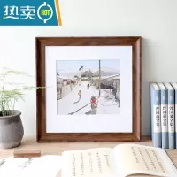 敬平美式字画装裱框外框国画书法框架相框正方形画框挂墙定制任意尺寸 咖啡色 放68*68cm