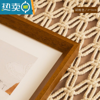 敬平胡桃色实木大相框挂墙装裱画框外框A4 a3 36寸拼图框定制任意尺寸 胡桃色 36寸[60*90厘米]挂墙