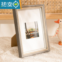 敬平北欧双色轻奢6寸7寸8 10寸摆台客厅卧室相片框架冲洗照片做成相框 星空灰 12寸摆桌+挂墙[25.3*30.3]c