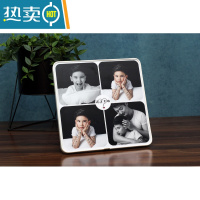 敬平儿童宝宝照片摆台组合拼图相框定制带相框来图定做全家福影楼相册 四宫格 60X60厘米