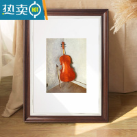 敬平欧式画框挂墙相框24寸30寸20装裱5075cm定制4K8海报框广告框美式 做旧棕 30寸挂墙 [可放50.5*75