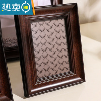 敬平美式复古6 7 8寸10寸16寸证书框挂墙相框定制摆台照片加框相册架 胡桃色 10寸[内径20.3*25.4cm]|