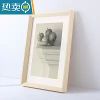 敬平实木相框挂墙24 30寸36 4K 16 20寸外框装裱画框定制A4A3简约装饰 斜边原木 A3(29.7*42cm