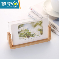 敬平U型U形摆台相框实木立体亚克力榉木5678寸10寸11寸A4创意洗照片 U型榉木横款 5寸(可放8.9*12.7cm