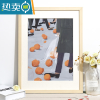 敬平A1 A2 2K4开16K 11 24 30 32 36寸素描水彩海报相框挂墙画框装裱 原木色 中24寸[45.4*