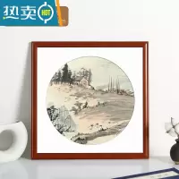 敬平实木字画画框装裱33相框挂墙正方形十字绣38钻石50国画书法框架66 8125款-胡桃色 可放45*45cm