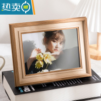 敬平欧式简约相框摆台5 6 7 8 10A4寸挂墙装饰框创意像框摆件画框 简木胡桃色 5寸[可放8.9*12.7cm]横
