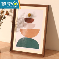 敬平画框装裱a4挂墙a3大相框裱画4K素描油画外框8K实木色定制任意尺寸 黑胡桃 20寸[内径40.4*50.6]挂墙