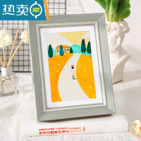 敬平小清新相框摆台6七7寸8儿童照片10创意摆件装裱a4A3画框挂墙像架5 淡绿色 14寸挂墙[可放28*35.4cm]