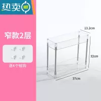 敬平ins零食透明小推车置物架落地收纳柜箱窄缝网红客厅杂物架子车