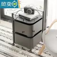 敬平可旋转厨房儿童用品网红置物架客厅零食床头蔬菜玩具小推车收纳架