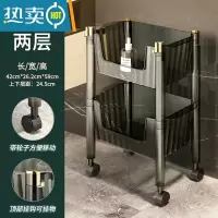 敬平轻奢卫生间浴室置物架落地式洗漱台厕所可移动小推车多层收纳架子