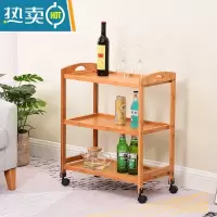 敬平火锅店菜架置物架厨房家用多层收纳小推车免打孔落地带轮移动餐车