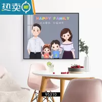 敬平电表箱装饰画一家四口餐厅弱电箱免打孔配电箱装饰遮挡挂画电盒子装饰画