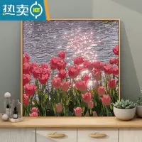 敬平郁金香数字油画diy填充手工植物花卉装饰画减压填涂色油彩画挂画装饰画