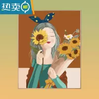 敬平花花韵味/数字油画diy填充手工绘画画填色水油彩涂上色装饰装饰画
