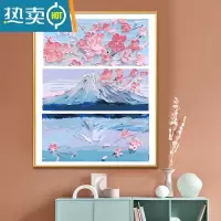 敬平富士山下|diy数字油画填色手工挂画手绘填充系客厅油彩装饰画装饰画