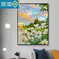 敬平欧式复古花卉数字油画diy填充油彩画手工填色画画客厅装饰丙烯画装饰画