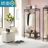 敬平落地衣架衣柜单杆简易立式卧室家用挂衣服架子开放式衣帽架晾衣架 1层衣柜衣架普通黑色(加长款)