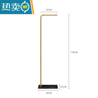 敬平衣帽架落地简约室内晒衣架阳台卧室挂衣架子家用简易单杆式晾衣架 [金色单杆]黑色底座