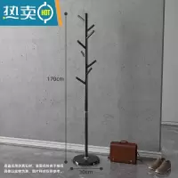 敬平轻奢衣帽架落地卧室家用衣架置物架客厅简约现代晾挂衣架简易衣架 树杈款-黑色支架 [黑色底座]晾晒架