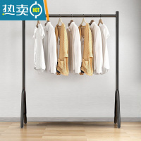 敬平加厚晾衣架落地卧室内挂衣杆家用折叠伸缩隐形凉晒藏置物衣帽架子 纳米黑长120高150CM