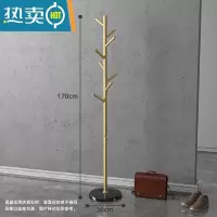 敬平轻奢衣帽架落地卧室家用衣架置物架客厅简约现代晾挂衣架简易衣架 树杈款-金色支架 [黑色底座]晾晒架