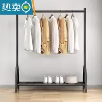 敬平加厚晾衣架落地卧室内挂衣杆家用折叠伸缩隐形凉晒藏置物衣帽架子 纳米黑单板长120高150CM