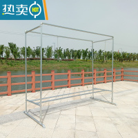 敬平镀锌钢管晾衣架双杆式户外落地晾室外防风阳台可移动室内挂衣架 长1.6高1.4宽0.6