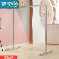 敬平不锈钢晾衣架落地阳台单杆式衣架晒衣架室内挂衣架晾衣杆阳台折叠 6分管长2米,高1.7米单杆-L65 中