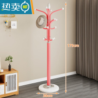 敬平大理石衣帽架落地卧室挂衣架房间立式衣服架子简约现代家用晾衣架 金色(30厘米理石底盘)