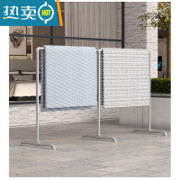 敬平镀锌钢管晾衣架落地阳台室衣架简易单杆式晒衣杆晒被加粗家用 三脚款长3米高1.5米