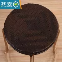 敬平圆凳子现代简约时尚家用小矮凳餐桌凳钢筋藤编椅子茶几登可收纳收纳凳