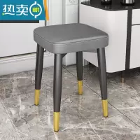 敬平北欧小板凳家用科技布椅子客厅可叠放收纳简易实木梳妆凳方凳子收纳凳