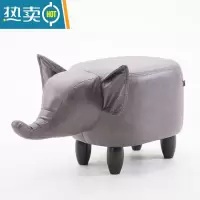 敬平创意科技布换鞋凳化妆鹿凳沙发家用门口收纳可爱动物卡通熊实木凳收纳凳