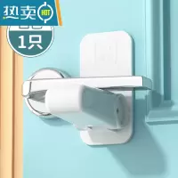 显彩房门安全锁器房间反锁门独居女生防盗单身公寓防猫开门卡扣儿童 [单只白色]门把手-安全锁房门安全扣
