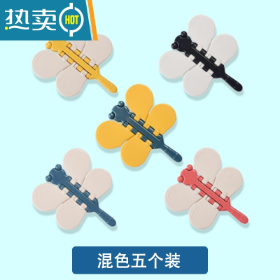 显彩推拉门锁移门卡扣滑门防开固定儿童安全防护滑窗户锁扣移门移窗锁 混色-移门移窗锁[5只装]房门安全扣