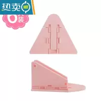显彩卫生间扣玻璃衣柜推拉门固定器卡扣滑门锁防开窗户儿童安全 粉色-飞机锁(6只装)房门安全扣