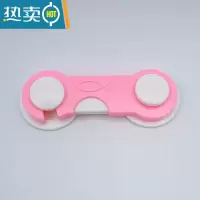 显彩抽屉扣防宝宝安全锁扣防开窗户柜门推拉门冰箱门防夹手儿童抽屉锁 粉红色 [短锁6个装]房门安全扣