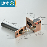 显彩酒店宾馆暗装门链家用反锁门栓锁扣暗藏式安全链防盗扣 浅黄色房门安全扣