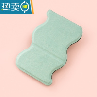 敬平摔不碎的不锈钢化妆镜 多色简约 随身便携创意折叠镜 迷你小镜子 波浪[绿]1906-3便携式用镜