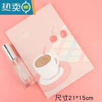 敬平折叠化妆镜宿舍梳妆书桌面可爱大号便携台式随身翻盖式学生小镜子 浅米白 樱桃咖啡便携式用镜