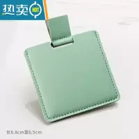 敬平摔不碎的不锈钢化妆镜 多色简约 随身便携创意折叠镜 迷你小镜子 绿se[方形款]0652-1[成像和普通的便携式用镜