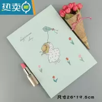 敬平特大号台式折叠化妆精致台式大号梳妆镜便携纸镜随身高清卡通镜子 米绿色 风筝女孩纸大号便携式用镜