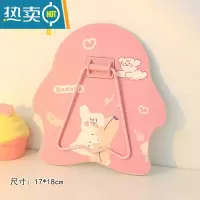 敬平ins风不规则镜子学生女可爱创意宿舍家用便携折叠桌面玻璃化妆镜 粉底白熊香蕉便携式用镜