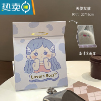 敬平可爱ins风折叠小镜子化妆镜女便携随身学生宿舍台式桌面可立梳妆 天使女孩 高清全面镜便携式用镜