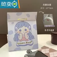 敬平可爱ins风折叠小镜子化妆镜女便携随身学生宿舍台式桌面可立梳妆 天使女孩 高清全面镜便携式用镜