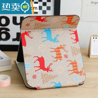 敬平小镜子化妆镜台式桌面可立便携家用折叠学生宿舍女随身梳妆办公桌 雪花麋鹿(大号)便携式用镜