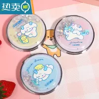 敬平芙芙狗可爱梦幻流沙小镜子随身镜少女心双面化妆镜便携小号折叠 芙芙狗三个全套便携式用镜