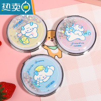 敬平芙芙狗可爱梦幻流沙小镜子随身镜少女心双面化妆镜便携小号折叠 芙芙狗两个随机便携式用镜